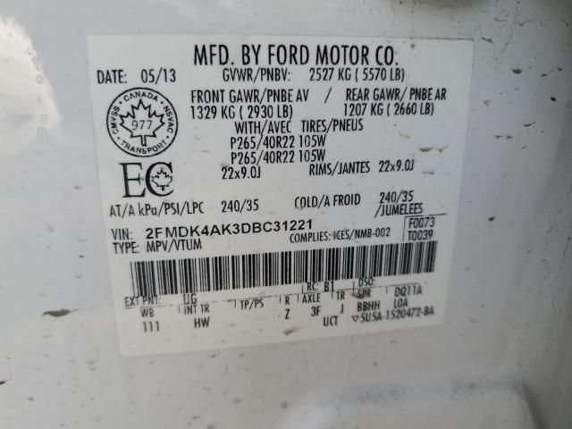 2013 FORD EDGE SPORT  