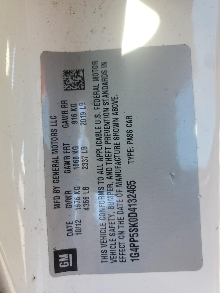 2013 Buick Verano VIN: 1G4PP5SK0D4132465 Lot: 70365095