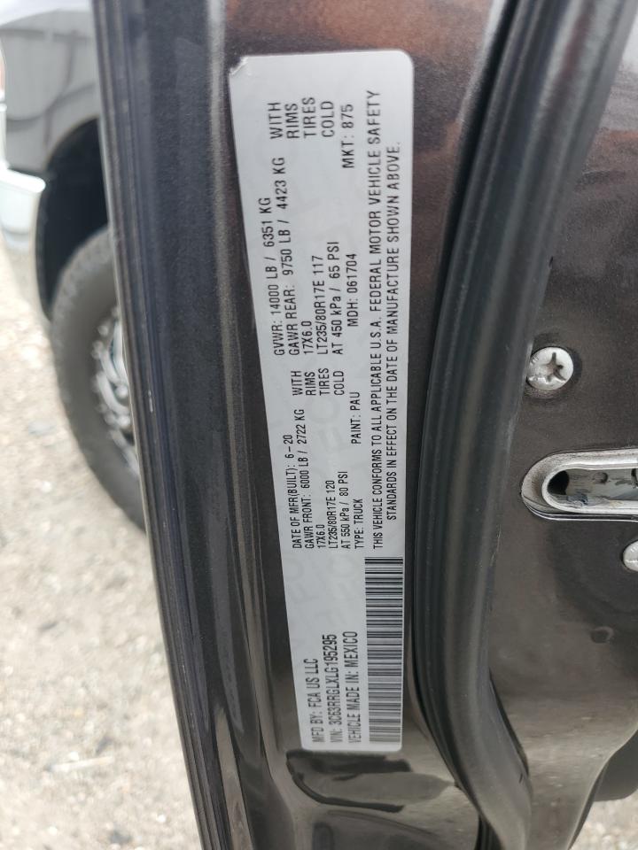 2020 Ram 3500 Tradesman VIN: 3C63RRGLXLG195295 Lot: 70633195