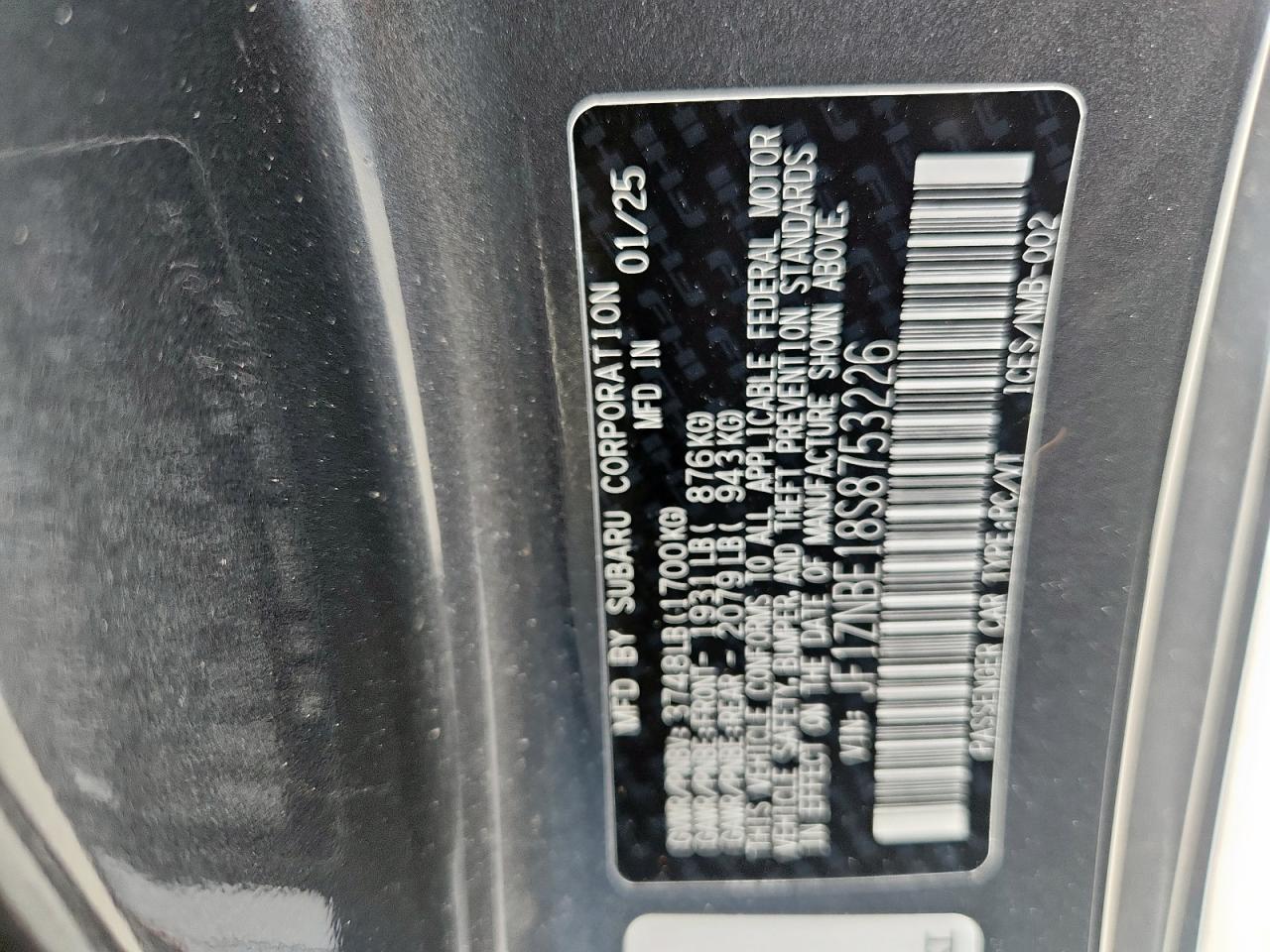 2025 Toyota Gr 86 Premium VIN: JF1ZNBE18S8753226 Lot: 68833705