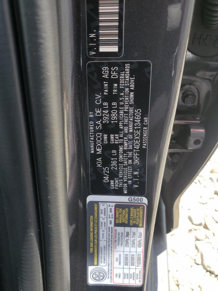 2025 Kia K4 Lx VIN: 3KPFT4DEXSE134605 Lot: 69002845