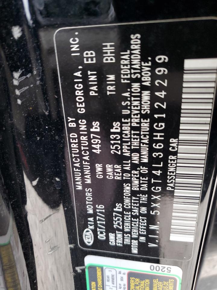 2017 Kia Optima Lx VIN: 5XXGT4L36HG124299 Lot: 70287635