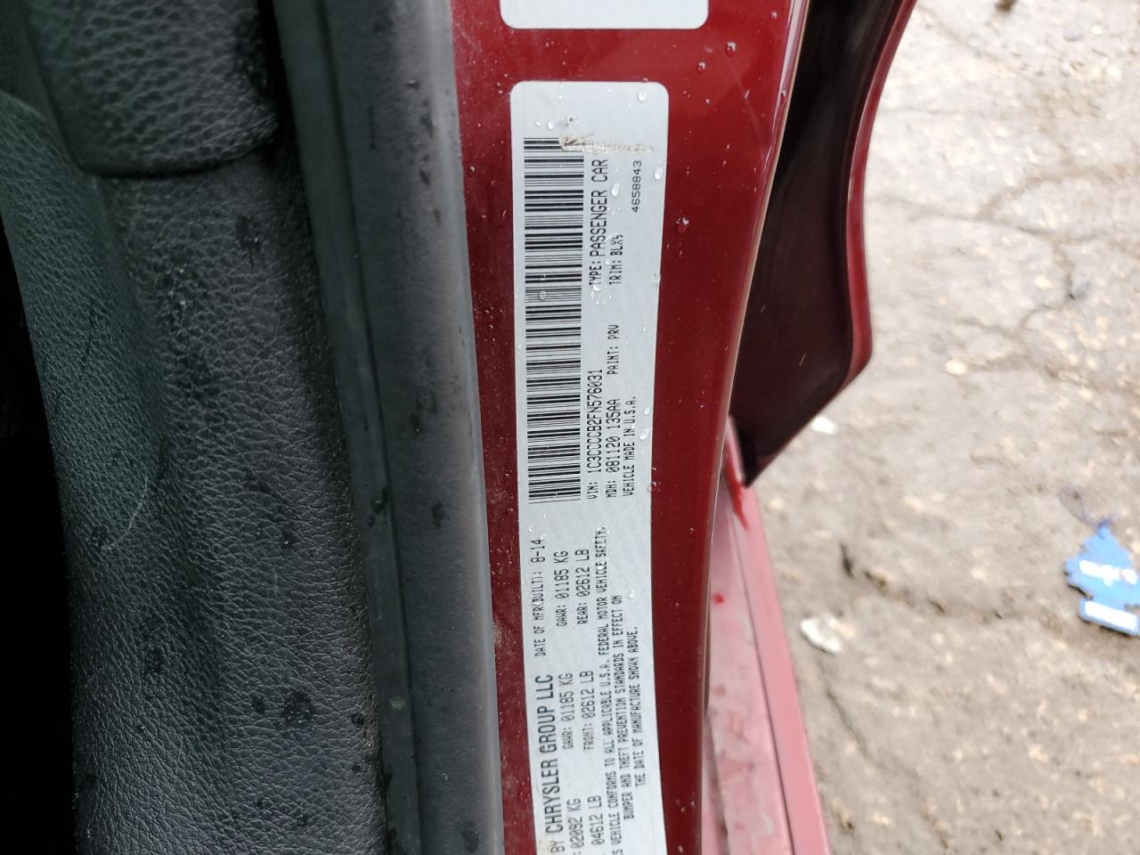 2015 Chrysler 200 C VIN: 1C3CCCCB2FN576031 Lot: 69863845