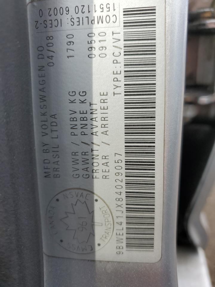 2008 Volkswagen City Golf VIN: 9BWEL41JX84029057 Lot: 68352245