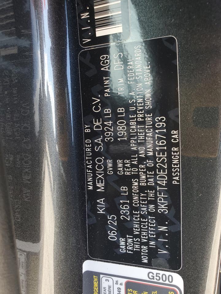2025 Kia K4 Lx VIN: 3KPFT4DE2SE167193 Lot: 68623545
