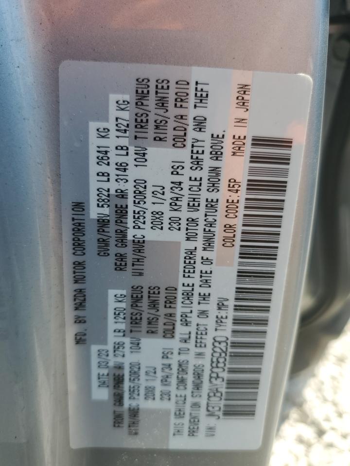 2023 Mazda Cx-9 Touring Plus VIN: JM3TCBAY3P0659230 Lot: 68854965