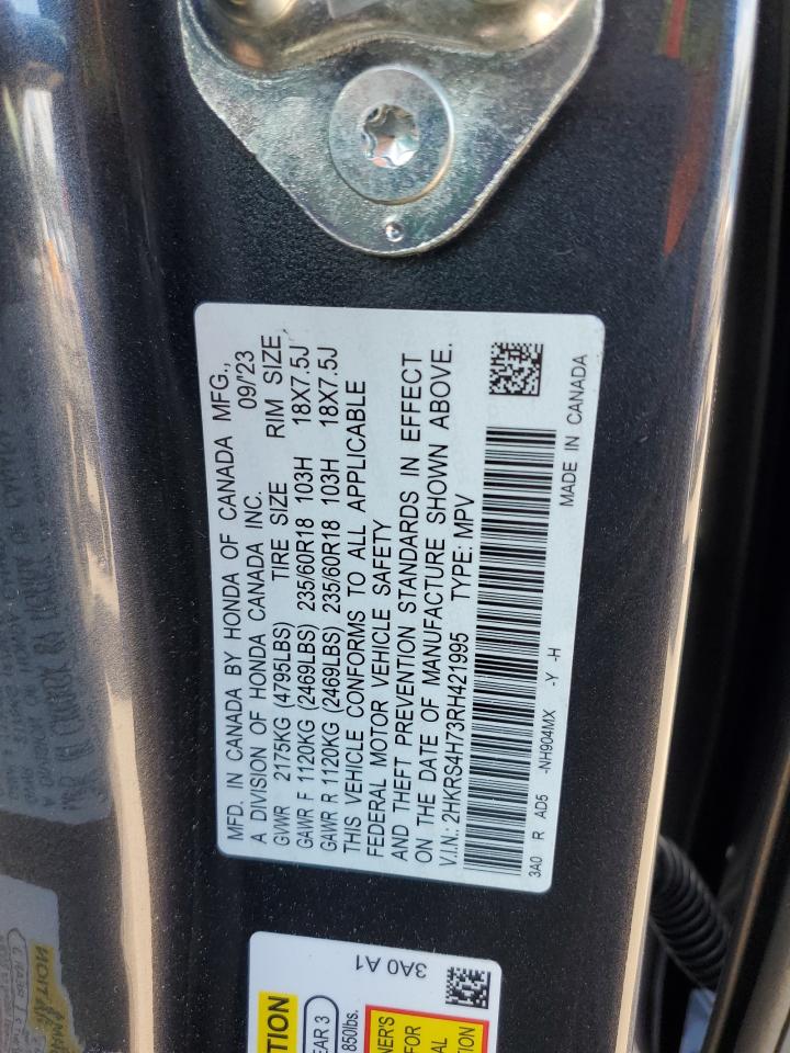 2024 Honda Cr-V Exl VIN: 2HKRS4H73RH421995 Lot: 70593625