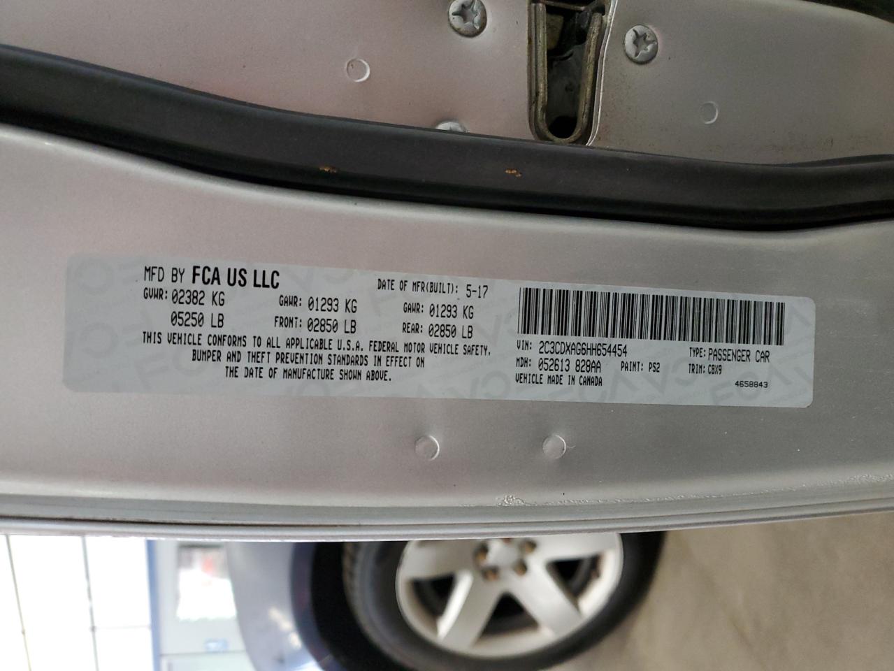 2017 Dodge Charger Police VIN: 2C3CDXAG6HH654454 Lot: 69441585