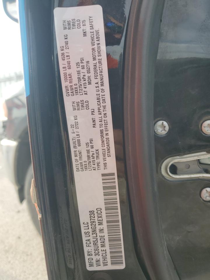 2022 Ram 2500 Big Horn/Lone Star VIN: 3C6UR5JL3NG297238 Lot: 67843395