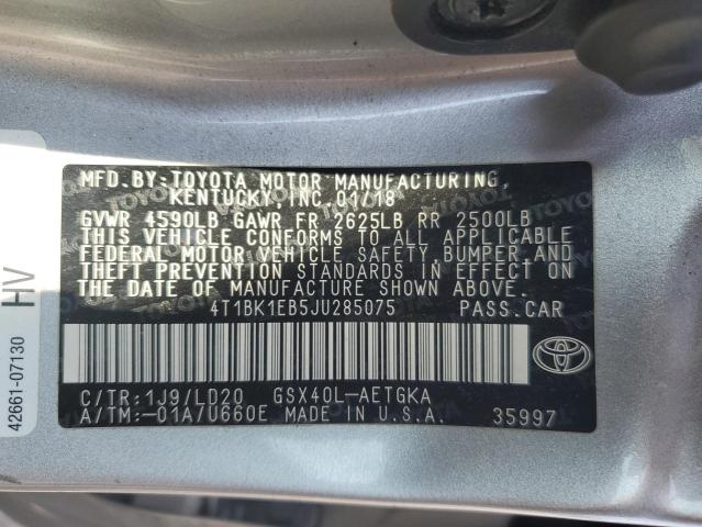 2018 TOYOTA AVALON XLE  