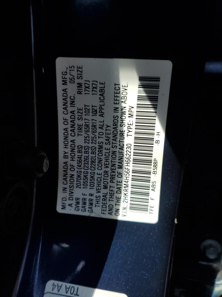 2015 Honda Cr-V Ex VIN: 2HKRM4H56FH662230 Lot: 70603035