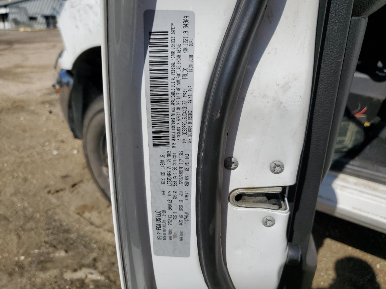 2018 Ram 3500 St VIN: 3C63RRGL5JG413172 Lot: 68546755