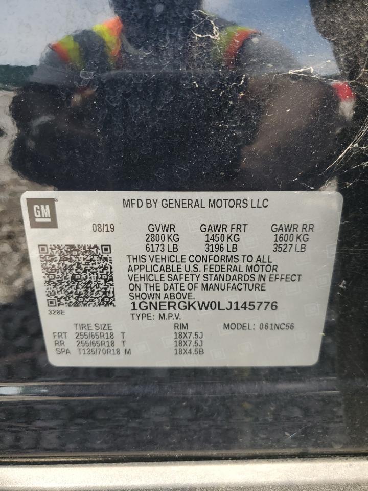 2020 Chevrolet Traverse Lt VIN: 1GNERGKW0LJ145776 Lot: 70317205