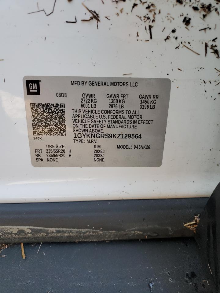 2019 Cadillac Xt5 Platinum VIN: 1GYKNGRS9KZ129564 Lot: 67932055