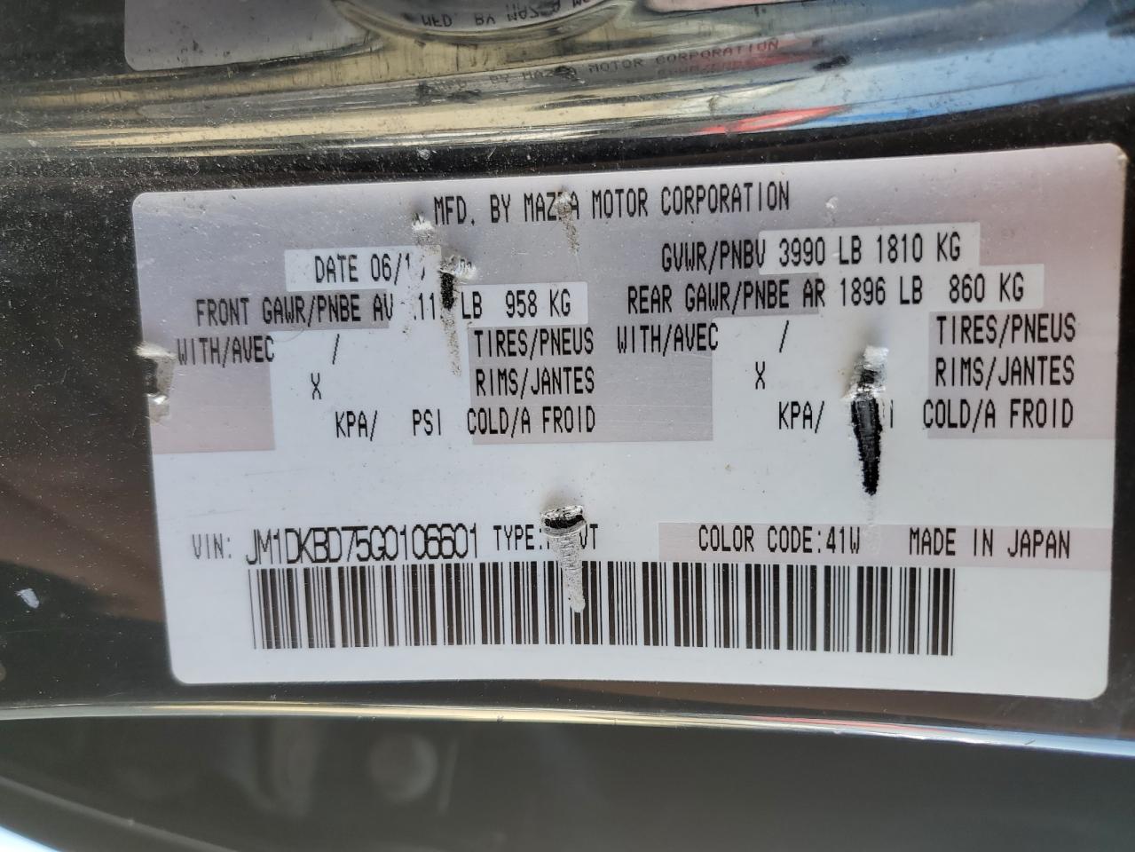 2016 Mazda Cx-3 Grand Touring VIN: JM1DKBD75G0106601 Lot: 70625595