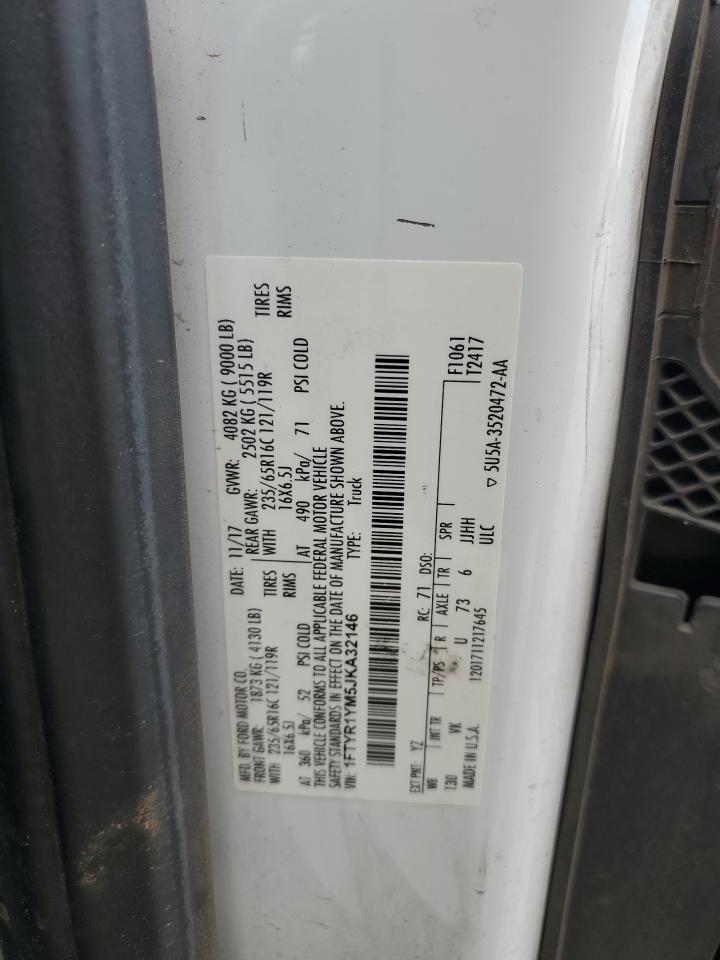 2018 Ford Transit T-250 VIN: 1FTYR1YM5JKA32146 Lot: 67264825