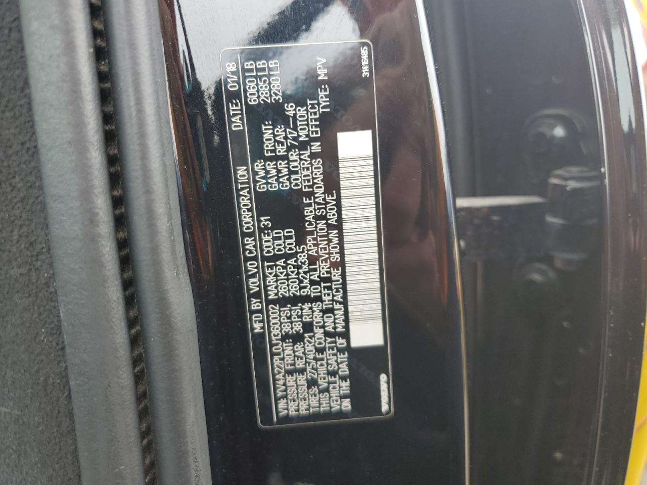 2018 Volvo Xc90 T6 VIN: YV4A22PL0J1360002 Lot: 66925495