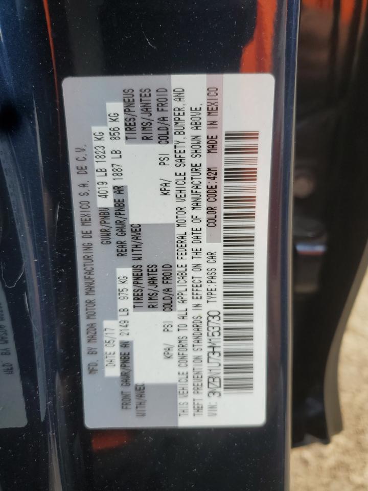 2017 Mazda 3 Sport VIN: 3MZBN1U73HM153730 Lot: 84820395