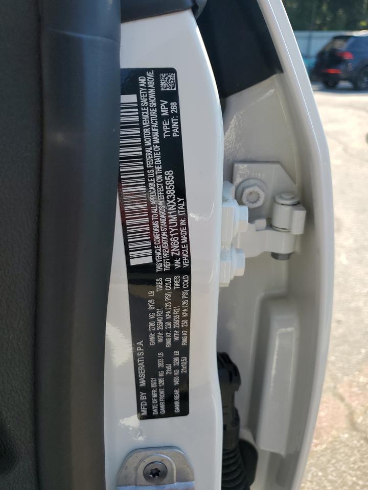 2022 Maserati Levante Modena VIN: ZN661YUM1NX385858 Lot: 70648975