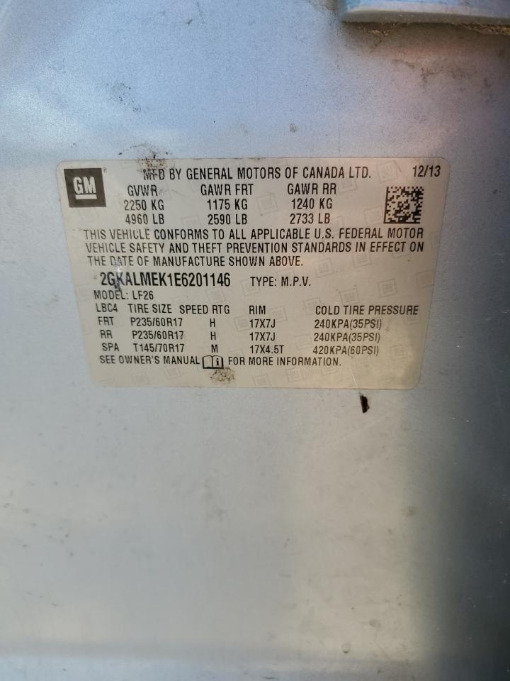 2014 GMC Terrain Sle VIN: 2GKALMEK1E6201146 Lot: 69635245