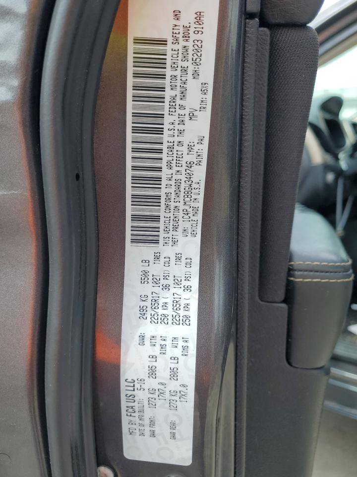 2016 Jeep Cherokee Latitude VIN: 1C4PJMCB8GW340746 Lot: 69199985