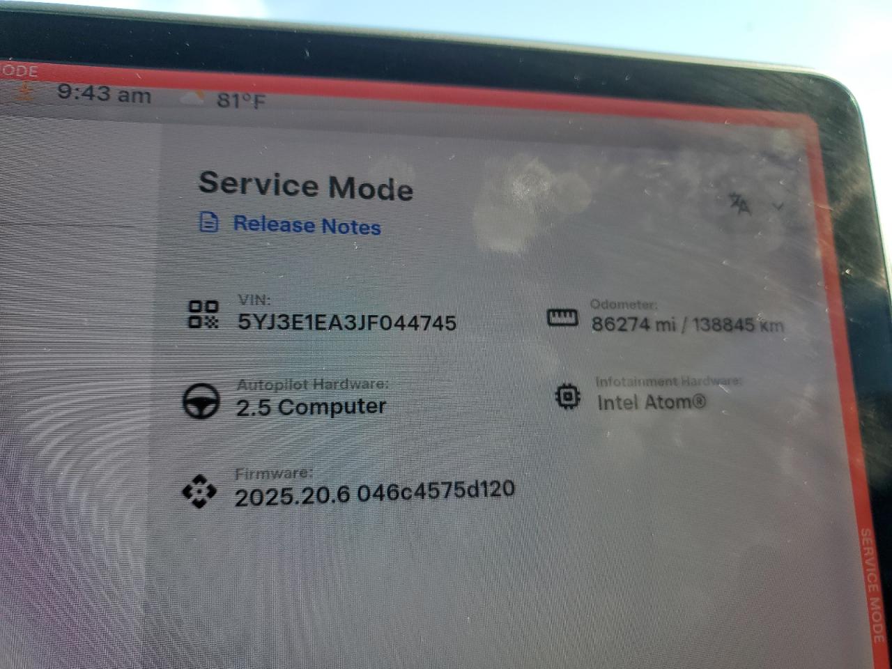 2018 Tesla Model 3 VIN: 5YJ3E1EA3JF044745 Lot: 70053645