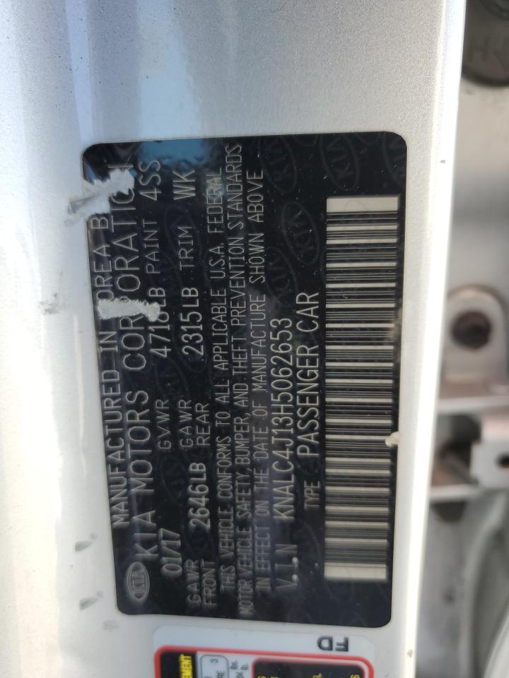 2017 Kia Cadenza Premium VIN: KNALC4J13H5062653 Lot: 84650565