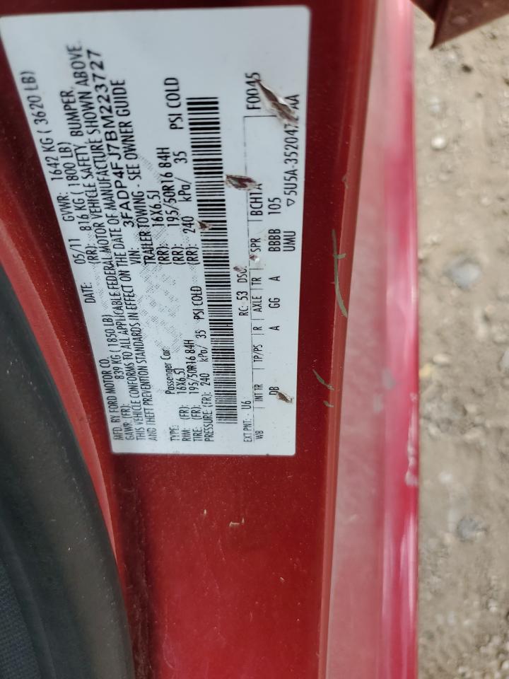 3FADP4FJ7BM223727 2011 Ford Fiesta Ses