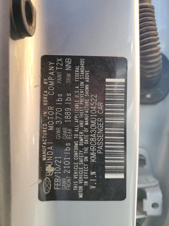 2021 Hyundai Venue Sel VIN: KMHRC8A30MU104522 Lot: 69396145