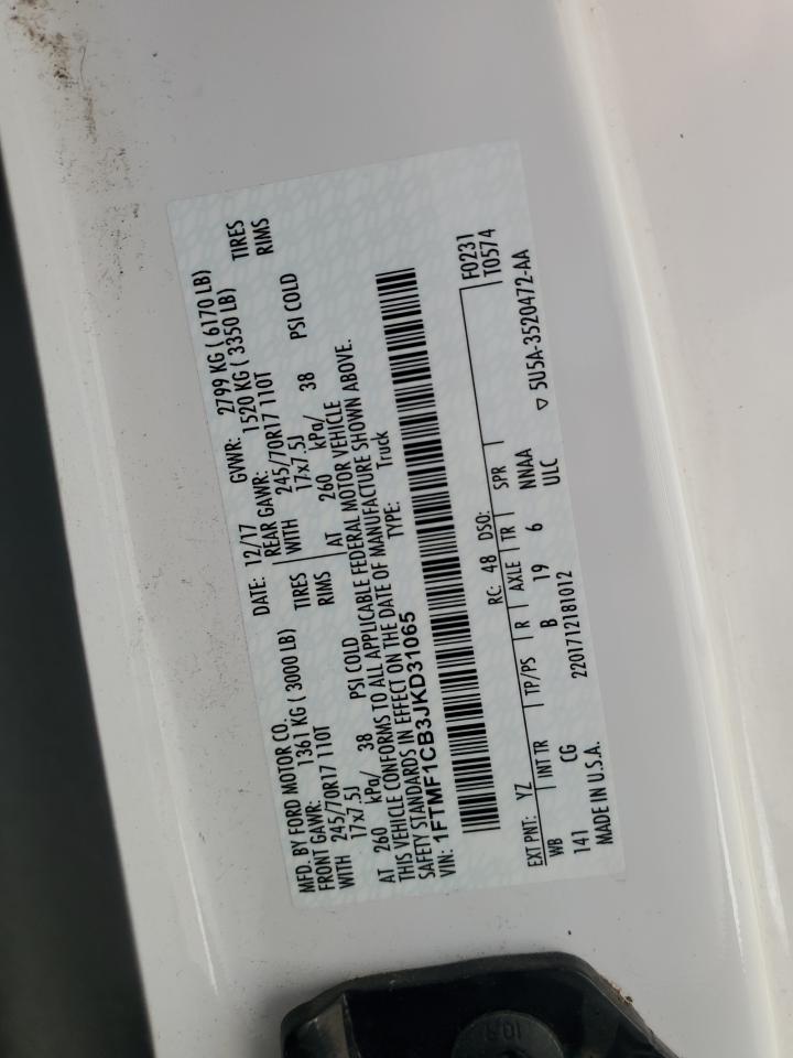 2018 Ford F150 VIN: 1FTMF1CB3JKD31065 Lot: 67507495