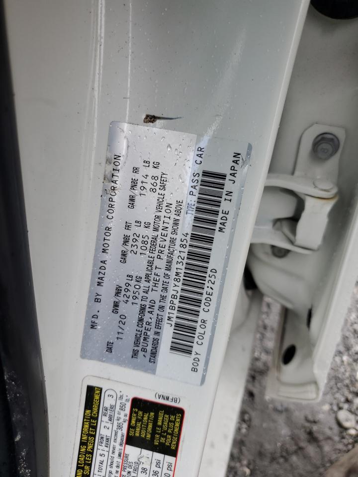 2021 Mazda 3 VIN: JM1BPBJY8M1321854 Lot: 66195155