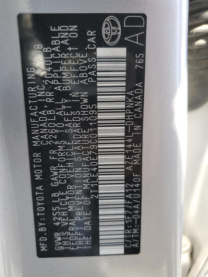 2009 Toyota Corolla Matrix S VIN: 2T1LE40E79C011095 Lot: 69622225