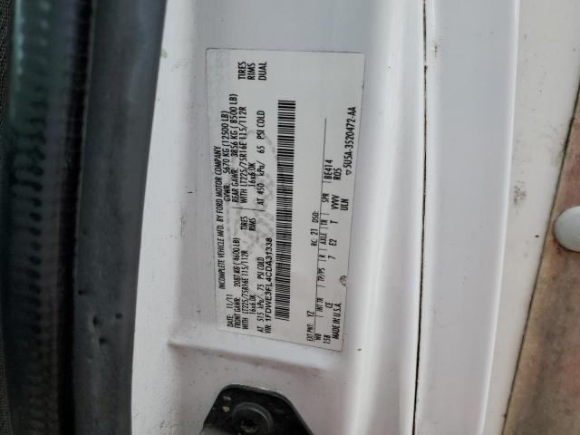2012 FORD ECONOLINE E350 SUPER DUTY CUTAWAY VAN