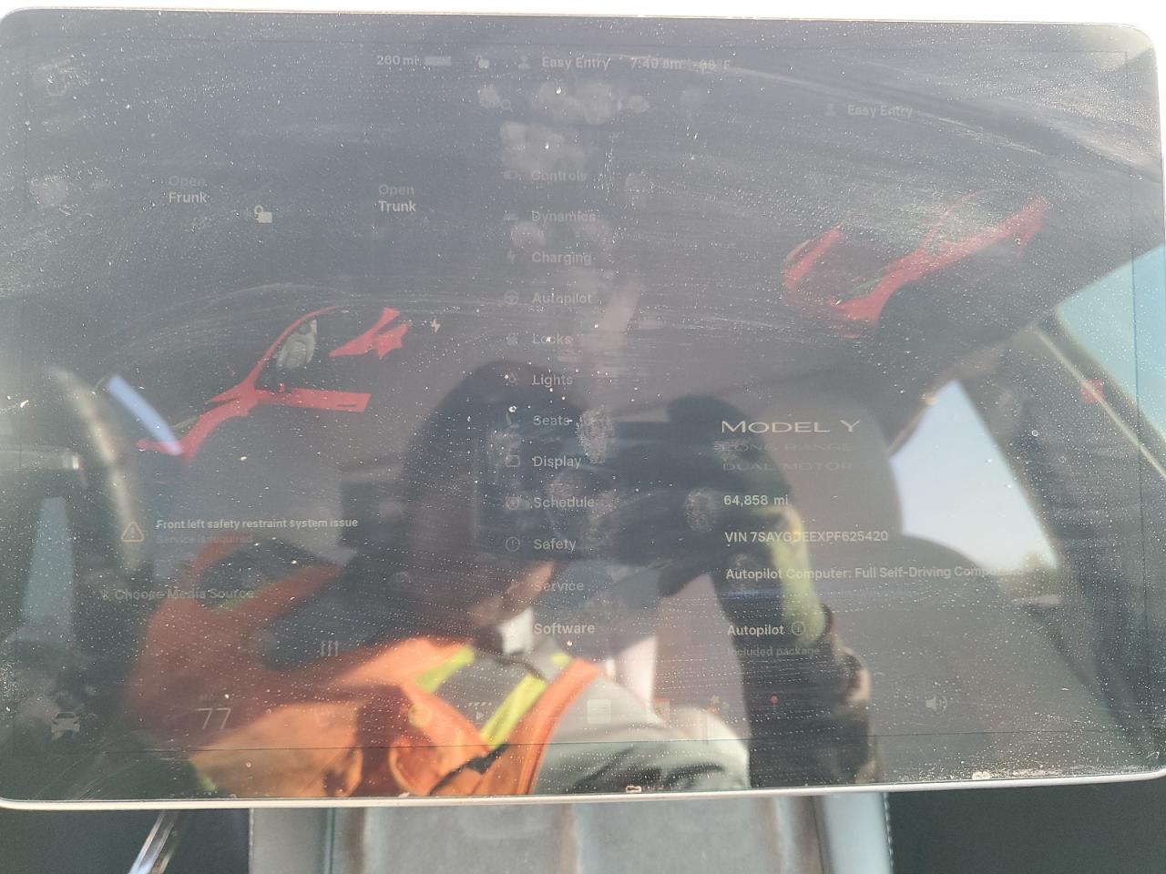 2023 Tesla Model Y VIN: 7SAYGDEEXPF625420 Lot: 68041225