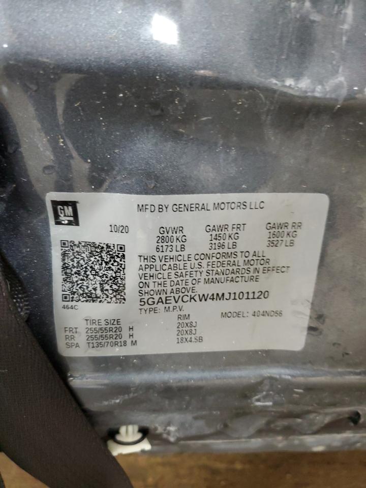 2021 Buick Enclave Avenir VIN: 5GAEVCKW4MJ101120 Lot: 70175515