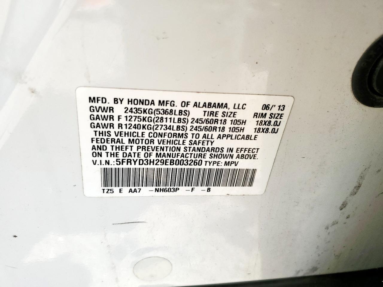 2014 Acura Mdx VIN: 5FRYD3H29EB003260 Lot: 70777715