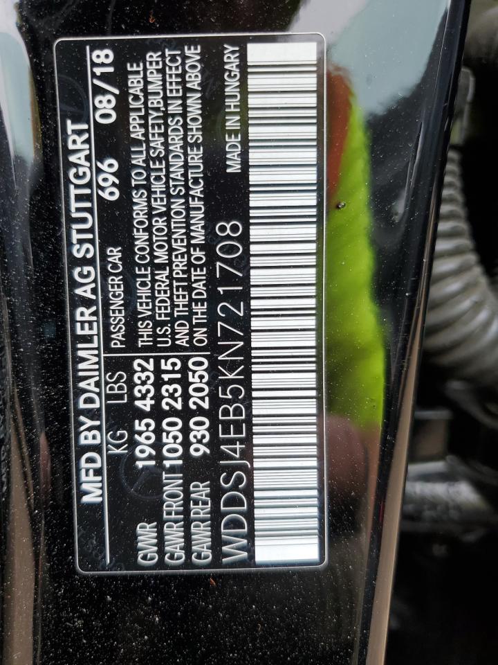 2019 Mercedes-Benz Cla 250 VIN: WDDSJ4EB5KN721708 Lot: 69848965