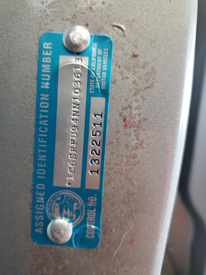 2022 Ram 1500 Trx VIN: 1C6SRFU94NN103613 Lot: 69778135