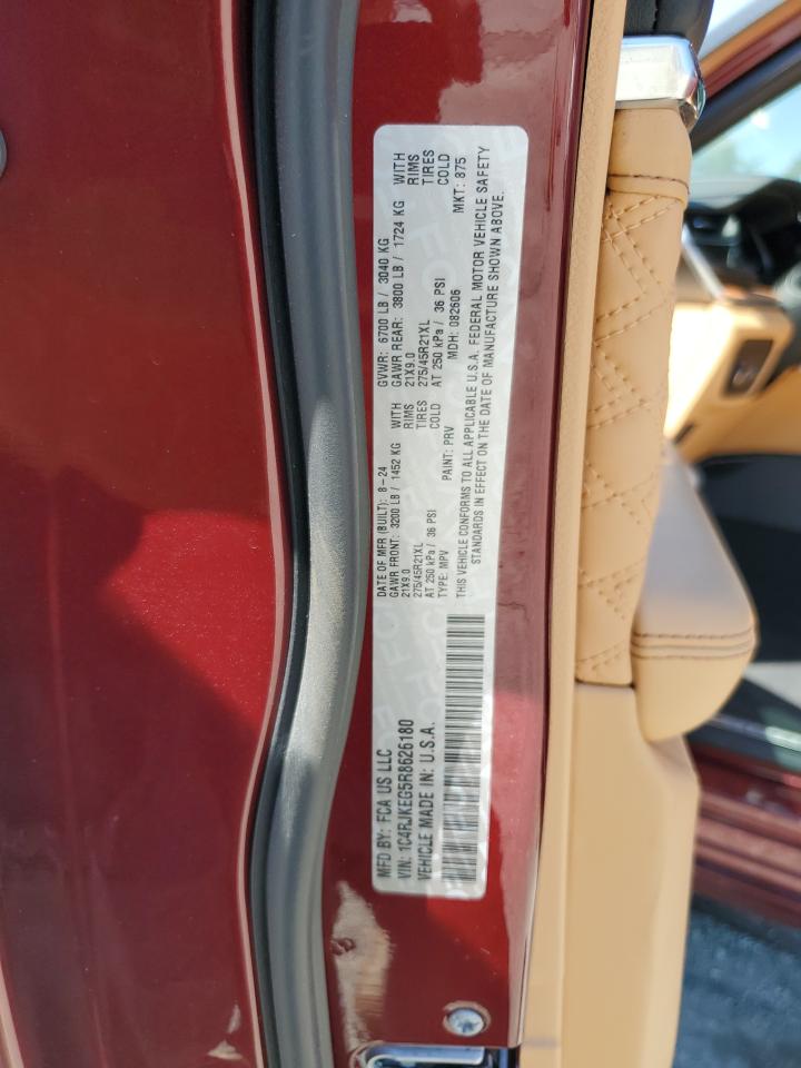 2024 Jeep Grand Cherokee L Summit VIN: 1C4RJKEG5R8626180 Lot: 70691975