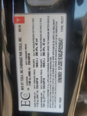 2018 TESLA MODEL 3   