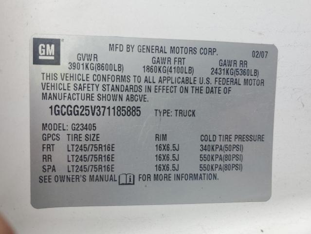 2007 CHEVROLET EXPRESS G2500   