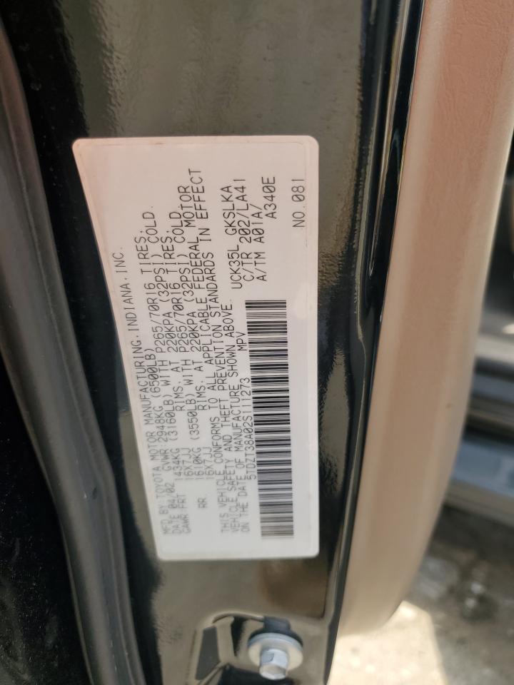 2002 Toyota Sequoia Limited VIN: 5TDZT38A02S111273 Lot: 69507185