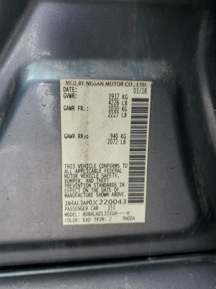 1N4AL3AP0JC220043 2018 Nissan Altima 2.5