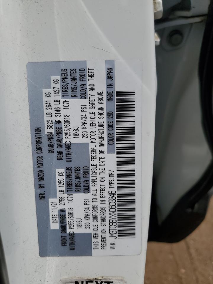 2022 Mazda Cx-9 Sport VIN: JM3TCBBYXN0603846 Lot: 68192455