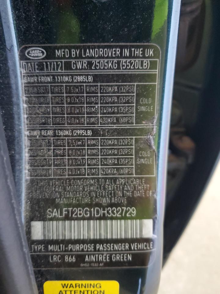 2013 Land Rover Lr2 Hse Technology VIN: SALFT2BG1DH332729 Lot: 68417825