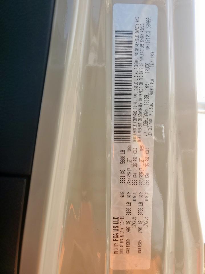 2020 Jeep Gladiator Sport VIN: 1C6HJTAG0LL161391 Lot: 67775665