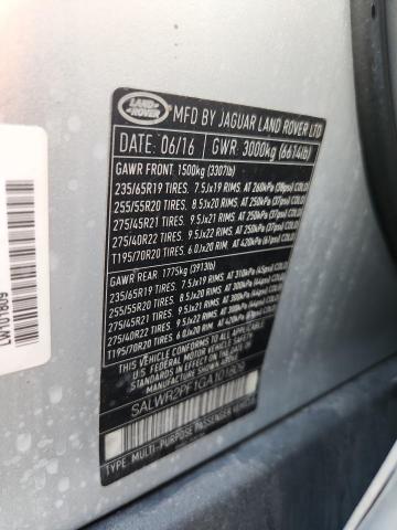 2016 LAND ROVER RANGE ROVER SPORT HSE  