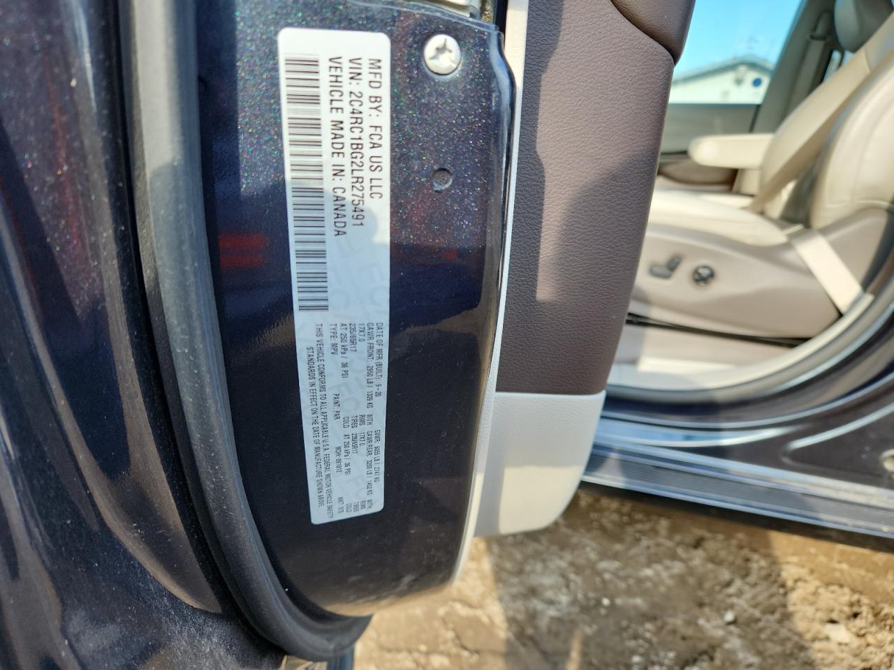 2020 Chrysler Pacifica Touring L VIN: 2C4RC1BG2LR275491 Lot: 70871265