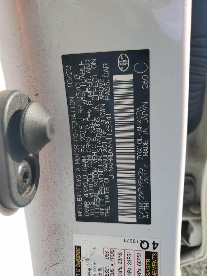 2022 Toyota C-Hr Xle VIN: JTNKHMBX6N1135841 Lot: 68422385