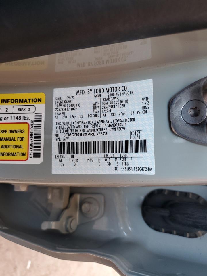 2023 Ford Bronco Sport Big Bend VIN: 3FMCR9B6XPRE37373 Lot: 69591425